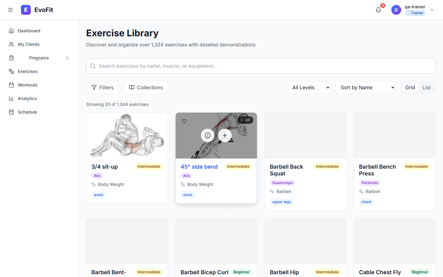 Exercise Library
